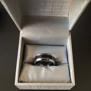 Men’s Tungsten Carbide, Carbon Fiber Ring